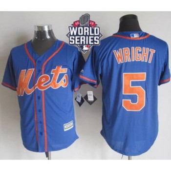 Mets #5 David Wright Blue Alternate Home New Cool Base W/2015 World Series Patch Stitched MLB Jersey Mets #5 David Wright Blue Alternate Home New Cool Base W/2015 World Series Patch Stitched MLB Jersey