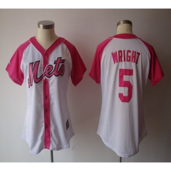 Mets #5 David Wright White/Pink Women's Splash Fashion Stitched MLB Jersey Mets #5 David Wright White/Pink Women's Splash Fashion Stitched MLB Jersey