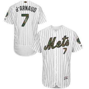 Mets #7 Travis d'Arnaud White(Blue Strip) Flexbase Authentic Collection 2016 Memorial Day Stitched MLB Jersey Mets #7 Travis d'Arnaud White(Blue Strip) Flexbase Authentic Collection 2016 Memorial Day Stitched MLB Jersey