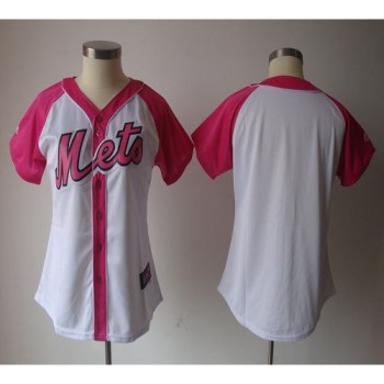Mets Blank White/Pink Women's Splash Fashion Stitched MLB Jersey Mets Blank White/Pink Women's Splash Fashion Stitched MLB Jersey