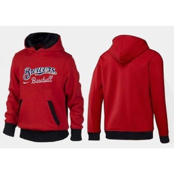 Milwaukee Brewers Pullover Hoodie Red & Black Milwaukee Brewers Pullover Hoodie Red & Black