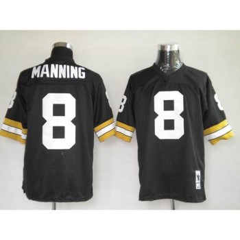 Mitchel & Ness Saints #8 Archie Manning Black Stitched Throwback NFL Jersey Mitchel & Ness Saints #8 Archie Manning Black Stitched Throwback NFL Jersey