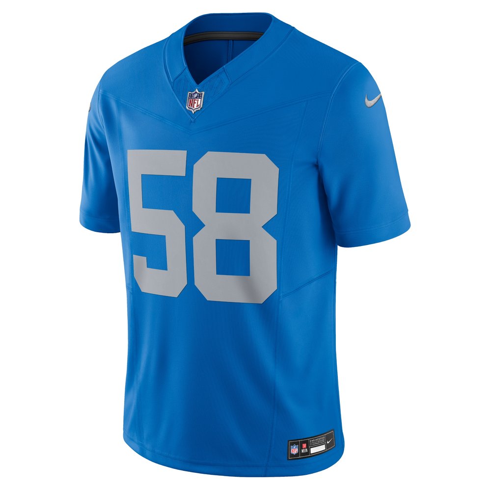 Men's Detroit Lions #58 Penei Sewell Blue Vapor F.U.S.E. Alternate Limited Jersey Men's Detroit Lions #58 Penei Sewell Blue Vapor F.U.S.E. Alternate Limited Jersey