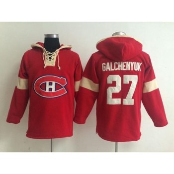 Montreal Canadiens #27 Alex Galchenyuk Red Pullover NHL Hoodie Montreal Canadiens #27 Alex Galchenyuk Red Pullover NHL Hoodie