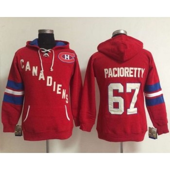 Montreal Canadiens #67 Max Pacioretty Red Women's Old Time Heidi NHL Hoodie Montreal Canadiens #67 Max Pacioretty Red Women's Old Time Heidi NHL Hoodie