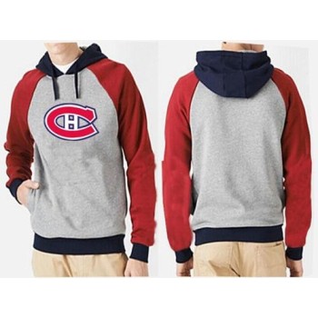 Montreal Canadiens Pullover Hoodie Grey & Red Montreal Canadiens Pullover Hoodie Grey & Red
