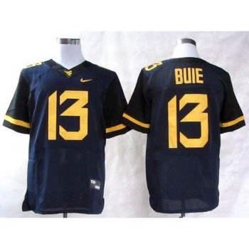 Mountaineers #13 Andrew Buie Navy Blue Stitched NCAA Jersey