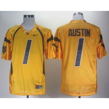 Mountaineers #1 Tavon Austin Gold Stitched NCAA Jersey Mountaineers #1 Tavon Austin Gold Stitched NCAA Jersey
