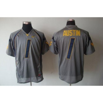 Mountaineers #1 Tavon Austin Grey Stitched NCAA Jersey Mountaineers #1 Tavon Austin Grey Stitched NCAA Jersey