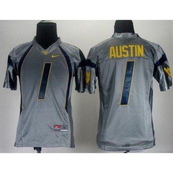 Mountaineers #1 Tavon Austin Grey Stitched Youth NCAA Jersey Mountaineers #1 Tavon Austin Grey Stitched Youth NCAA Jersey