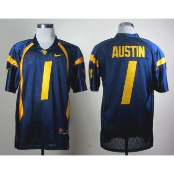 Mountaineers #1 Tavon Austin Navy Blue Stitched NCAA Jersey Mountaineers #1 Tavon Austin Navy Blue Stitched NCAA Jersey