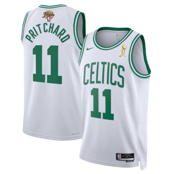 Men's Boston Celtics #11 Payton Pritchard White 2024 Finals Champions Association Edition Stitched Basketball Jersey Men's Boston Celtics #11 Payton Pritchard White 2024 Finals Champions Association Edition Stitched Basketball Jersey
