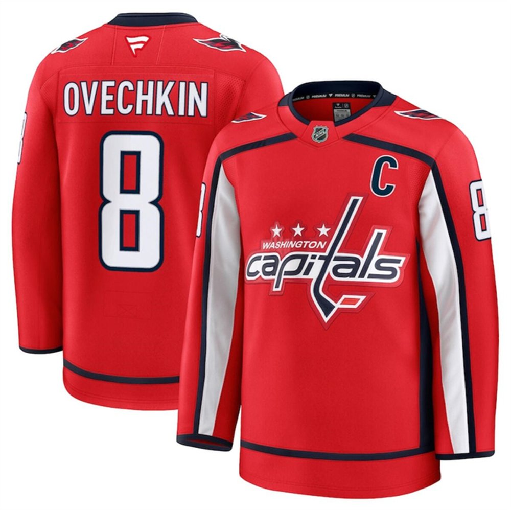 Youth Washington Capitals #8 Alexander Ovechkin Red 2024-25 Home Stitched Hockey Jersey