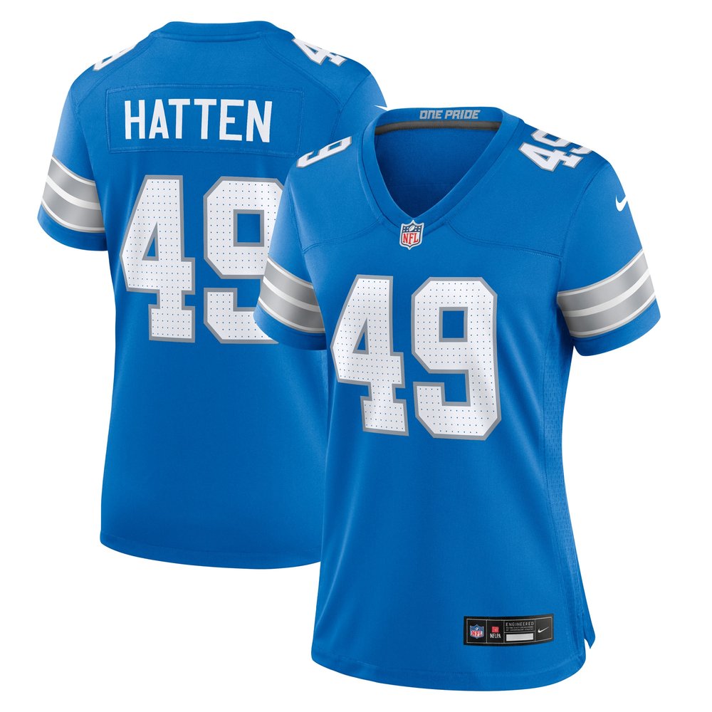 Women's Detroit Lions Hogan Hatten  Blue Game Jersey