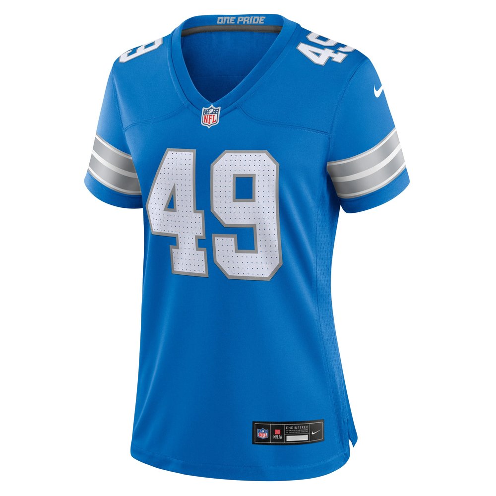 Women's Detroit Lions Hogan Hatten  Blue Game Jersey Women's Detroit Lions Hogan Hatten  Blue Game Jersey
