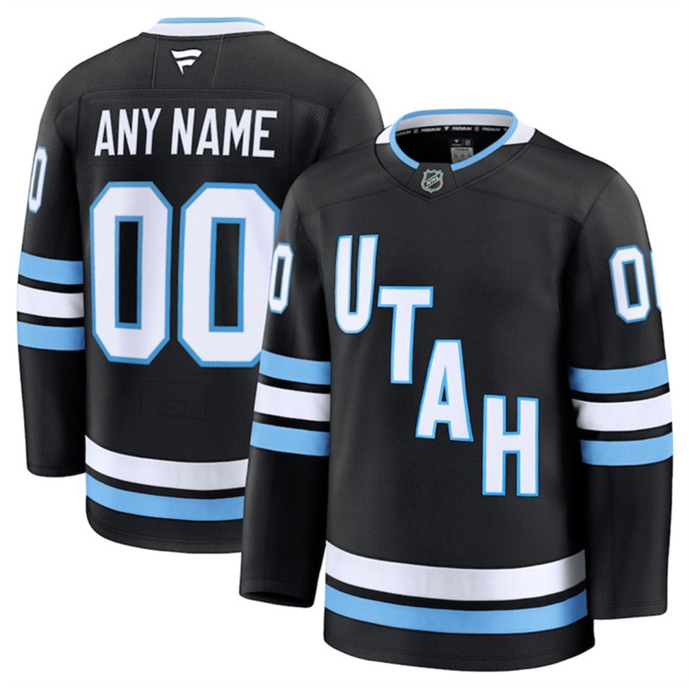 Youth Utah Mammoth Custom Black Stitched Jersey