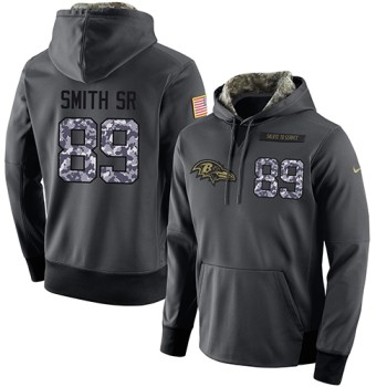 NFL Men's Baltimore Ravens #89 Steve Smith Sr Stitched Black Anthracite Salute to Service Player Performance Hoodie NFL Men's Baltimore Ravens #89 Steve Smith Sr Stitched Black Anthracite Salute to Service Player Performance Hoodie