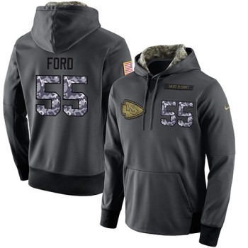 NFL Men's Kansas City Chiefs #55 Dee Ford Stitched Black Anthracite Salute to Service Player Performance Hoodie NFL Men's Kansas City Chiefs #55 Dee Ford Stitched Black Anthracite Salute to Service Player Performance Hoodie