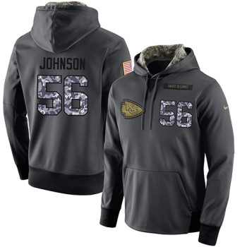 NFL Men's Kansas City Chiefs #56 Derrick Johnson Stitched Black Anthracite Salute to Service Player Performance Hoodie NFL Men's Kansas City Chiefs #56 Derrick Johnson Stitched Black Anthracite Salute to Service Player Performance Hoodie