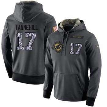 NFL Men's Miami Dolphins #17 Ryan Tannehill Stitched Black Anthracite Salute to Service Player Performance Hoodie NFL Men's Miami Dolphins #17 Ryan Tannehill Stitched Black Anthracite Salute to Service Player Performance Hoodie
