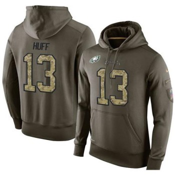 NFL Men's Philadelphia Eagles #13 Josh Huff Stitched Green Olive Salute To Service KO Performance Hoodie NFL Men's Philadelphia Eagles #13 Josh Huff Stitched Green Olive Salute To Service KO Performance Hoodie