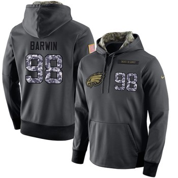 NFL Men's Philadelphia Eagles #98 Connor Barwin Stitched Black Anthracite Salute to Service Player Performance Hoodie NFL Men's Philadelphia Eagles #98 Connor Barwin Stitched Black Anthracite Salute to Service Player Performance Hoodie