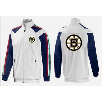 NHL Boston Bruins Zip Jackets White NHL Boston Bruins Zip Jackets White