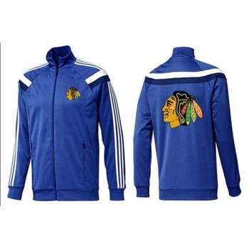 NHL Chicago Blackhawks Zip Jackets Blue-4 NHL Chicago Blackhawks Zip Jackets Blue-4