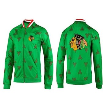 NHL Chicago Blackhawks Zip Jackets Green-2 NHL Chicago Blackhawks Zip Jackets Green-2