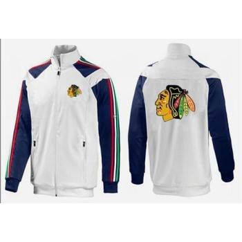 NHL Chicago Blackhawks Zip Jackets White-2 NHL Chicago Blackhawks Zip Jackets White-2