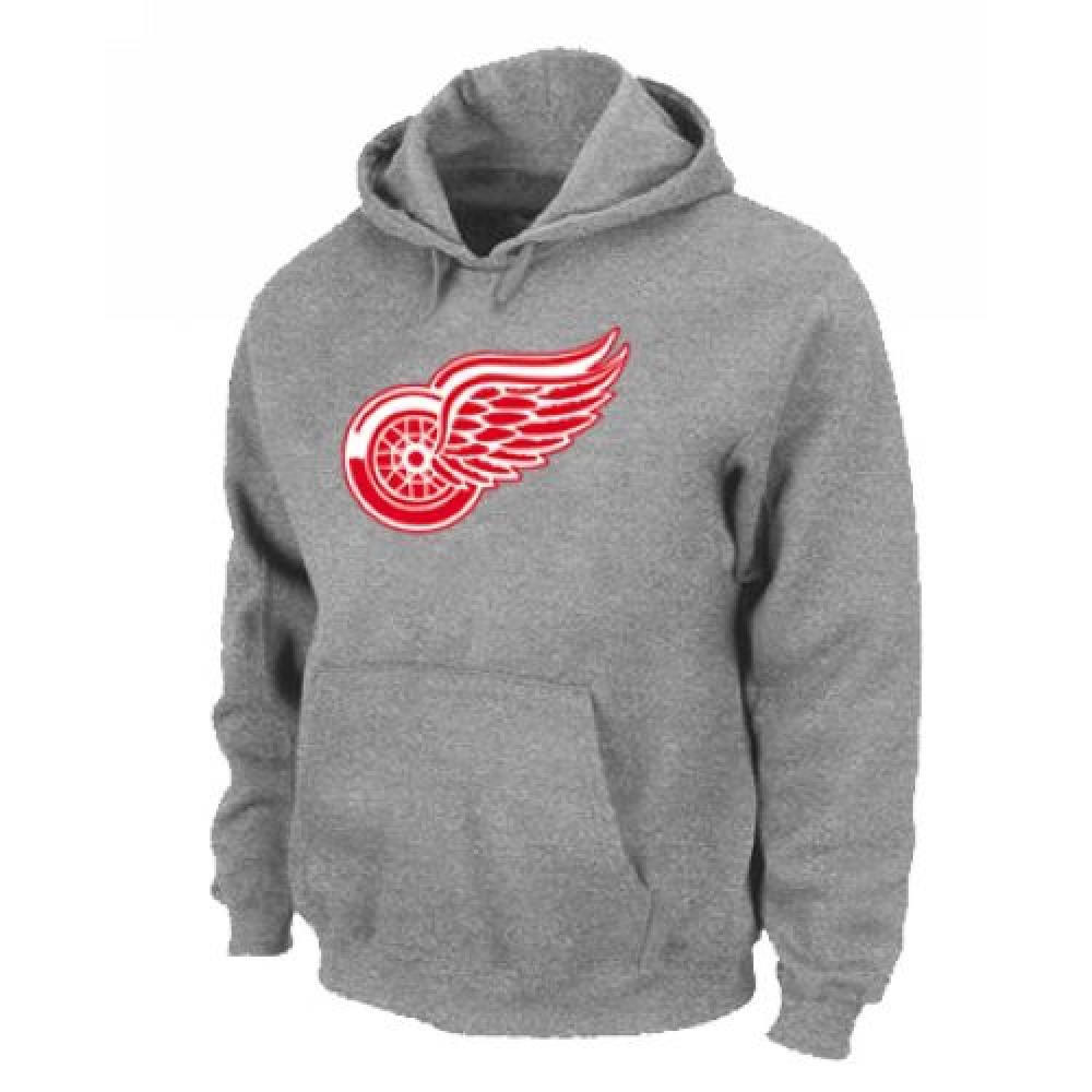 NHL Detroit Red Wings Big & Tall Logo Pullover Hoodie Grey