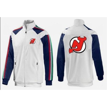NHL New Jersey Devils Zip Jackets White-3 NHL New Jersey Devils Zip Jackets White-3