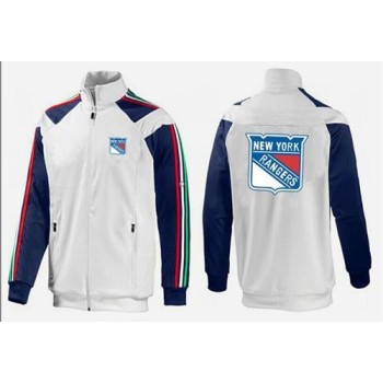 NHL New York Rangers Zip Jackets White-4 NHL New York Rangers Zip Jackets White-4