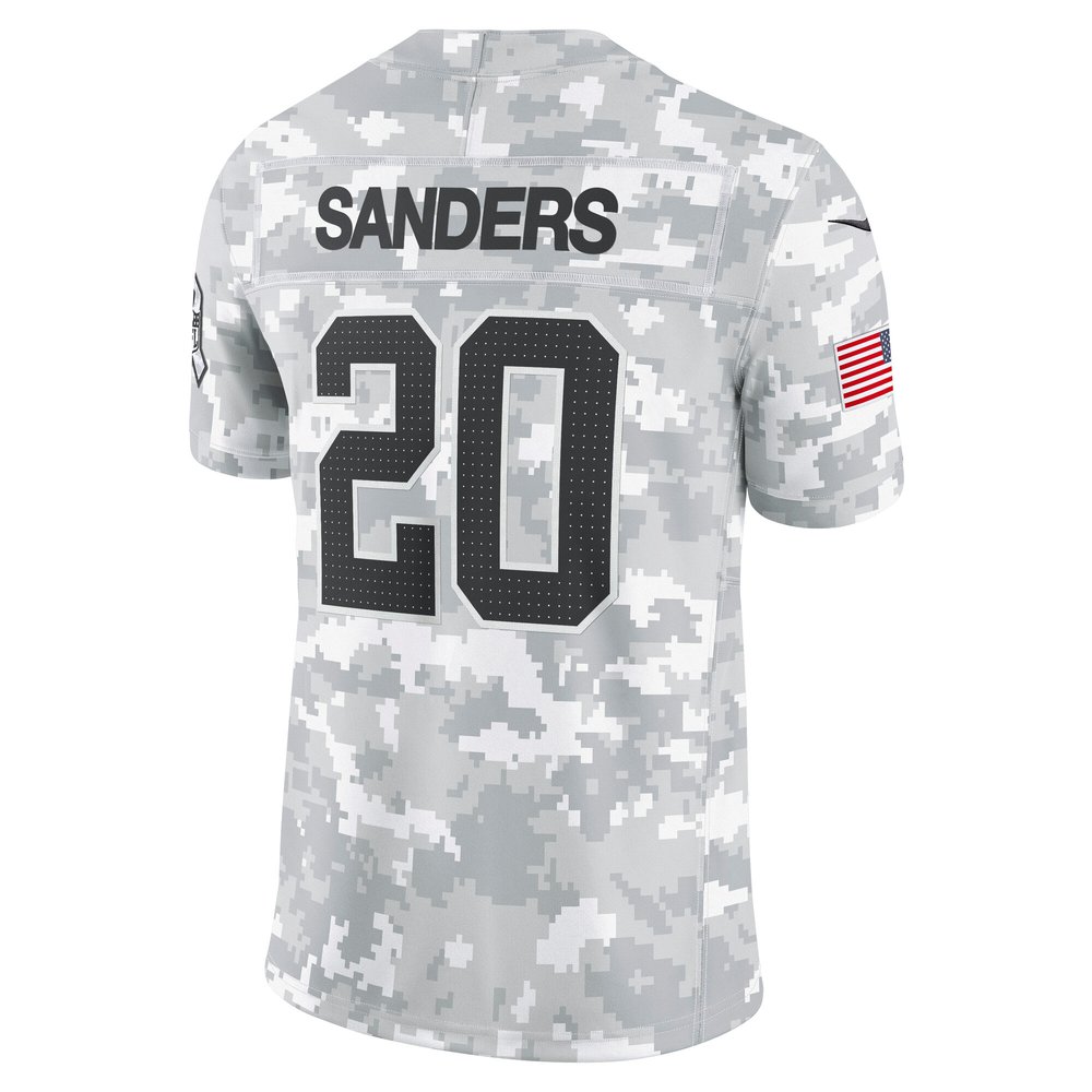Men's Detroit Lions #20 Barry Sanders Arctic Camo 2024 Salute to Service Retired Player Limited Jersey Men's Detroit Lions #20 Barry Sanders Arctic Camo 2024 Salute to Service Retired Player Limited Jersey