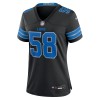 Women's Detroit Lions #58 Penei Sewell Black 2nd Alternate Game Jersey