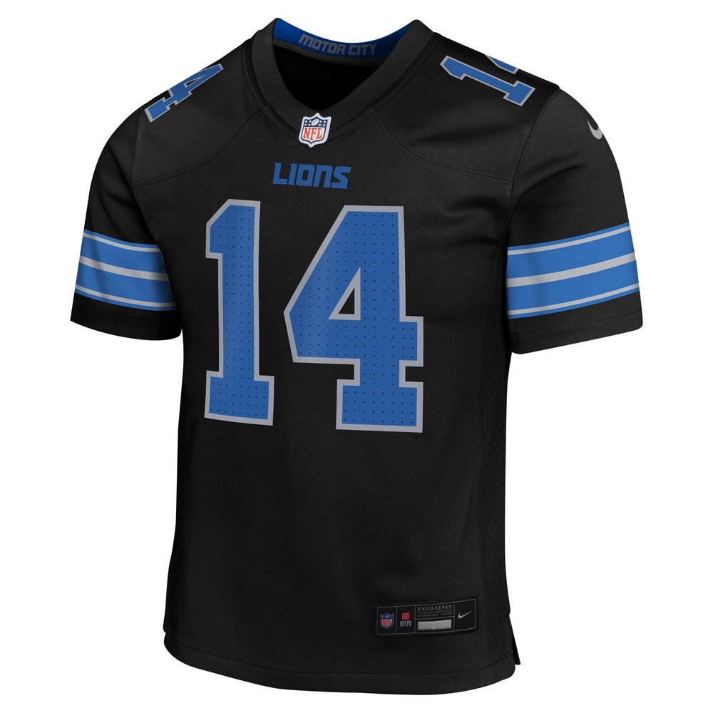 Youth Detroit Lions #14 Amon-Ra St. Brown Black Alternate Player Game Jersey Youth Detroit Lions #14 Amon-Ra St. Brown Black Alternate Player Game Jersey
