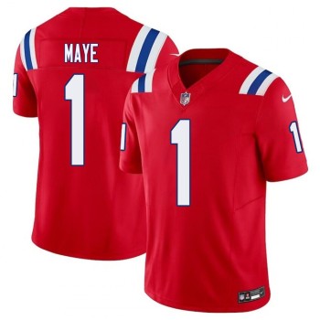 Men's New England Patriots Drake Maye Red 2024 NFL Draft First Round Pick Player F.U.S.E. Vapor Untouchable Limited Stitched Football Jersey Men's New England Patriots Drake Maye Red 2024 NFL Draft First Round Pick Player F.U.S.E. Vapor Untouchable Limited Stitched Football Jersey