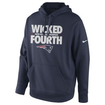 New England Patriots Super Bowl XLIX Champions Celebration Multi Champs Slogan Pullover Hoodie Navy Blue New England Patriots Super Bowl XLIX Champions Celebration Multi Champs Slogan Pullover Hoodie Navy Blue