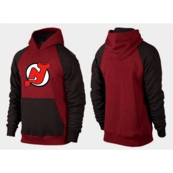 New Jersey Devils Pullover Hoodie Burgundy Red & Black New Jersey Devils Pullover Hoodie Burgundy Red & Black