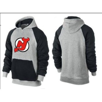 New Jersey Devils Pullover Hoodie Grey & Black New Jersey Devils Pullover Hoodie Grey & Black