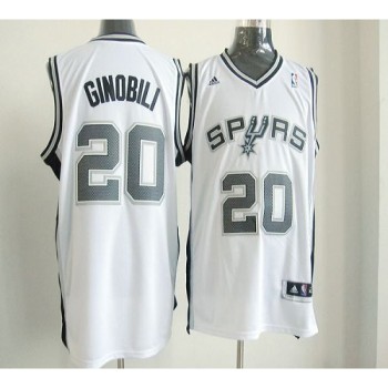 New Revolution 30 Spurs #20 Manu Ginobili White Stitched NBA Jersey New Revolution 30 Spurs #20 Manu Ginobili White Stitched NBA Jersey