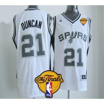 New Revolution 30 Spurs #21 Tim Duncan White Finals Patch Stitched NBA Jersey New Revolution 30 Spurs #21 Tim Duncan White Finals Patch Stitched NBA Jersey