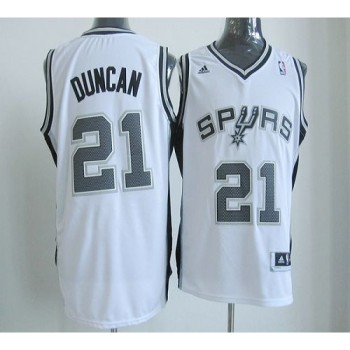 New Revolution 30 Spurs #21 Tim Duncan White Stitched NBA Jersey New Revolution 30 Spurs #21 Tim Duncan White Stitched NBA Jersey