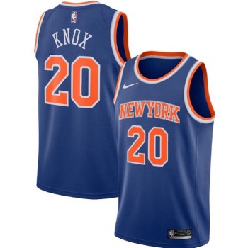 New Yok Knicks #20 Kevin Knox Blue Icon Edition Stitched Swingman Jersey New Yok Knicks #20 Kevin Knox Blue Icon Edition Stitched Swingman Jersey