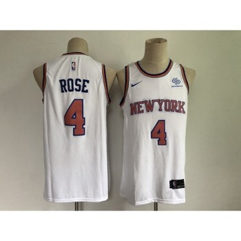New Yok Knicks #4 Derrick Rose White Stitched Jersey New Yok Knicks #4 Derrick Rose White Stitched Jersey