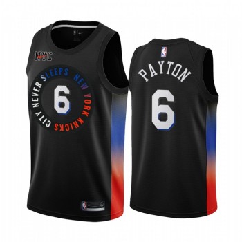 New Yok Knicks #6 Kristaps Porzingis 2020 Black City Edition Stitched Swingman Jersey New Yok Knicks #6 Kristaps Porzingis 2020 Black City Edition Stitched Swingman Jersey