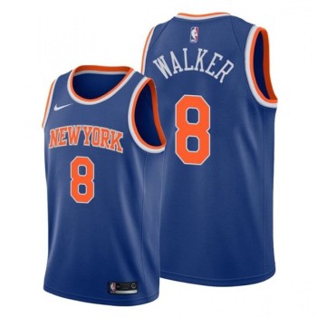 New Yok Knicks #8 Kemba Walker Blue Stitched Swingman Basketball Jersey New Yok Knicks #8 Kemba Walker Blue Stitched Swingman Basketball Jersey