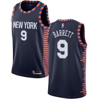 New Yok Knicks #9 R.J. Barrett Navy Stitched NBA Jersey New Yok Knicks #9 R.J. Barrett Navy Stitched NBA Jersey