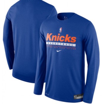 New Yok Knicks Blue Legend Performance Long Sleeve T-Shirt New Yok Knicks Blue Legend Performance Long Sleeve T-Shirt