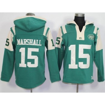 New York Jets #15 Brandon Marshall Green Player Winning Method Pullover NFL Hoodie New York Jets #15 Brandon Marshall Green Player Winning Method Pullover NFL Hoodie